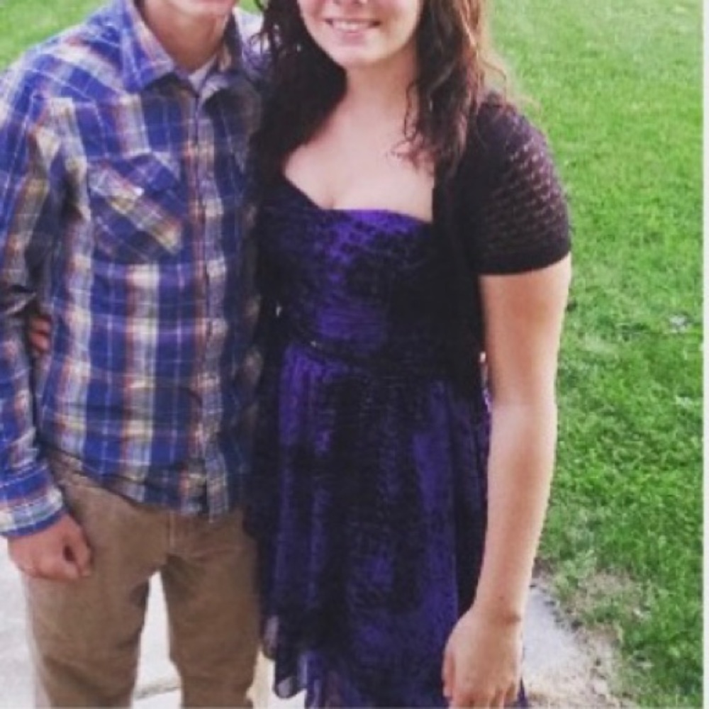 Purple and black trixxi dress